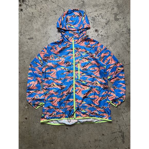 Nike Women's Packable Full Zip Camouflage Trail Running Jacket 546390-455 XL - Picture 1 of 10